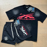 Hellstar T-Shirt And Shorts Two-Piece Set