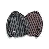 Unisex Shirt Vintage Striped Shirt Couple