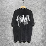 Amiri washed t-shirt chain letter short sleeves