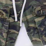 Godspeed Shorts Summer GOD Camo Overalls Denim Shorts