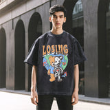 Mens Vintage T Shirt Old Short Sleeve T-Shirt Men