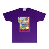 Rhude T Shirts Printed Trendy Pure Cotton