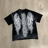 First Row T Shirts Y2K TRIBAL CROP TEE 2026 The latest fashion European and American trendy brand