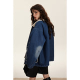Unisex Coat Denim Coat Warm Winter Lamb Wool