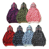 Ape Hoodie Camouflage Alphabet Double Hat Sweater Autumn Winter