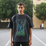 Mens Vintage T Shirt Cartoon Print Short Sleeve