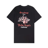 Palm Angels T Shirts Palm Angels Printed Short Sleeve T-shirt Male Half Sleeve