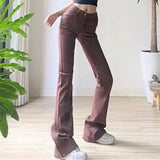Women Jeans Slimming Denim Bell-Bottom Pants Retro