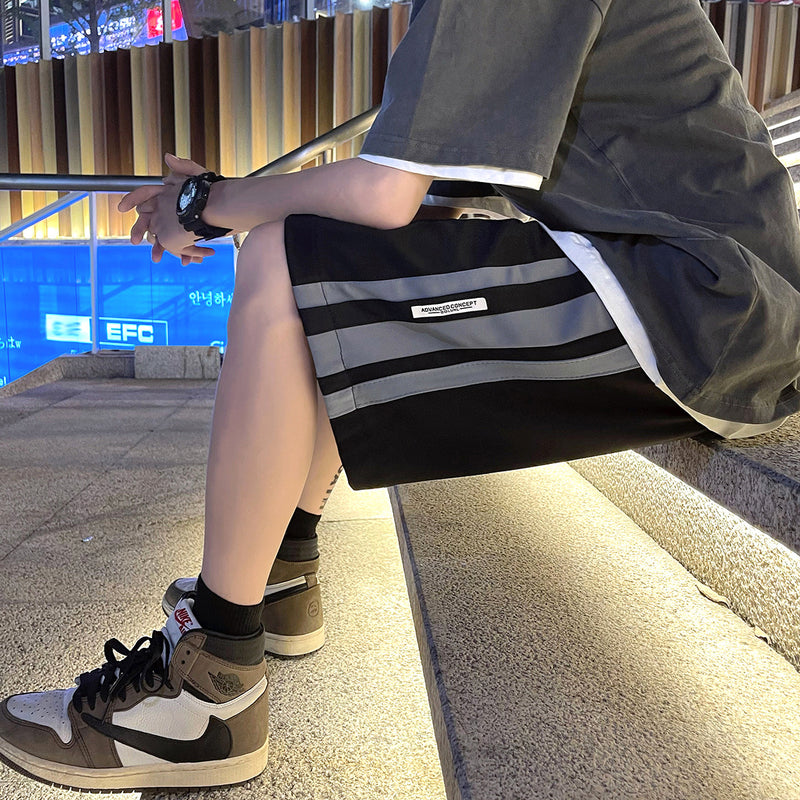 Men Beach Shorts Ice Silk Sports Loose Summer