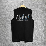 Amiri tank top double-sided rose printing