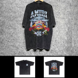 Amiri washed t-shirt five star rose short sleeve
