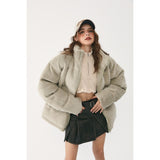 Unisex Coat Winter Lamb Wool Cotton-Padded Jacket Couple Warm