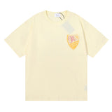 Rhude T Shirt Shield Print Hip Hop Men and Women Couple Casual