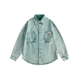 Unisex Shirt Heavy Distressed Coat Loose