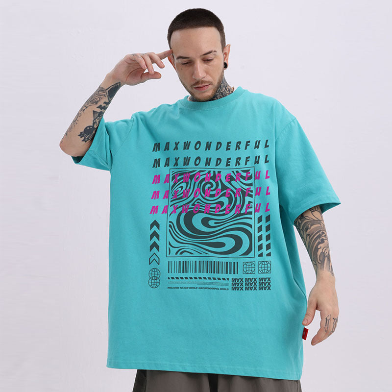 Men T-Shirt Fun All-Match Loose