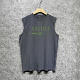Amiri tank top with damaged letter horizontal stripesprinting