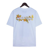 Denim Tears T Shirts Kapok Vintage Portrait Oil Painting Print Loose-Fitting Casual round-Neck Short Sleeve T-shirt