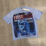 First Row T Shirts LOST UTOPIA RUINS DREAM CROPPED TEE American tide brand white ink direct injection high quality hot drill