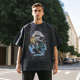 Mens Vintage T-Shirt Summer Men's T-Shirt Short Sleeve