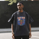 Men's Vintage T-Shirt Men's and Women's Crew Neck Short Sleeves