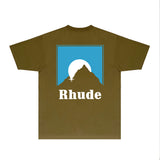 Rhude T Shirts Printed Trendy Pure Cotton