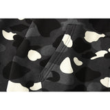 Bathing Ape Hoodie Double Hat Luminous Camouflage Cardigan Zip Hooded Velvet Shark