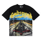 Godspeed T Shirts Knight Rose Print Cotton Casual Short Sleeve Men and Women