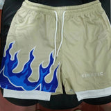Kinetic Kings Shorts Sports Running Quick Dry Basketball Fake Two Piece Shorts