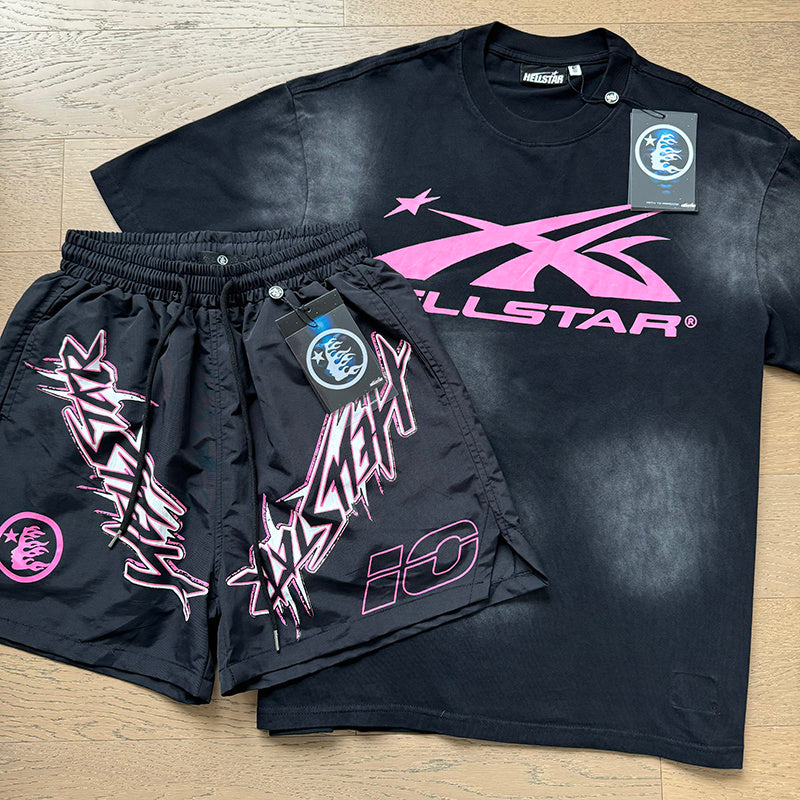 Hellstar T-Shirt And Shorts Two-Piece Set