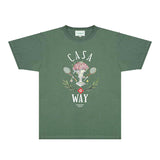 Casablanca T Shirts Fashion Print Street