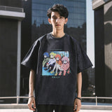 Mens Vintage T Shirt Cartoon Short Sleeve T-Shirt Men