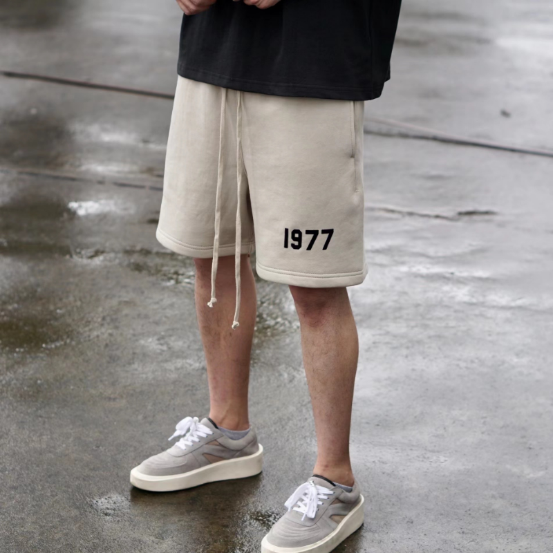 Fear of God Essentials 1977 Shorts Flocked Printed Trendy Shorts