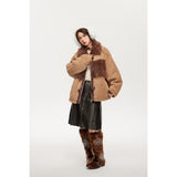 Unisex Coat Lamb Wool Winter Thickening