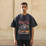 Mens Vintage T Shirt Short Sleeve T-Shirt Men's and Women's