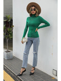 Women Work Business Casual Sweaters Wool Stretch Slim Knit Sweater