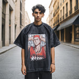 Mens Vintage T Shirt Old Short Sleeve T-Shirt Men and Women