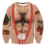 Black Christmas Sweater Winter Christmas 3D Printing Casual Loose Sweatshirt