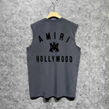 Amiri tank top hollywood spider printing