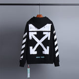 OW Hoodie Foamed Classic Arrow Pattern Sweatshirt