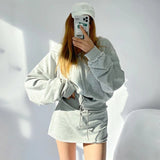 Women Hoodie Short Sports Suit