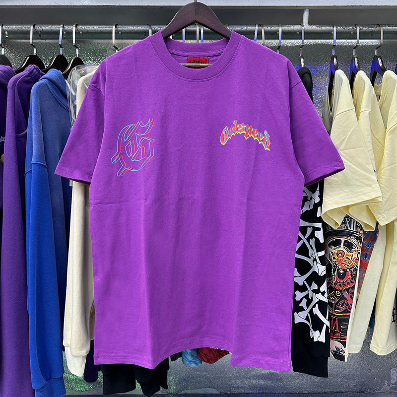 Godspeed T Shirts Great Western Skull Denim Cactus Print Cotton Casual Short Sleeve Men and Women