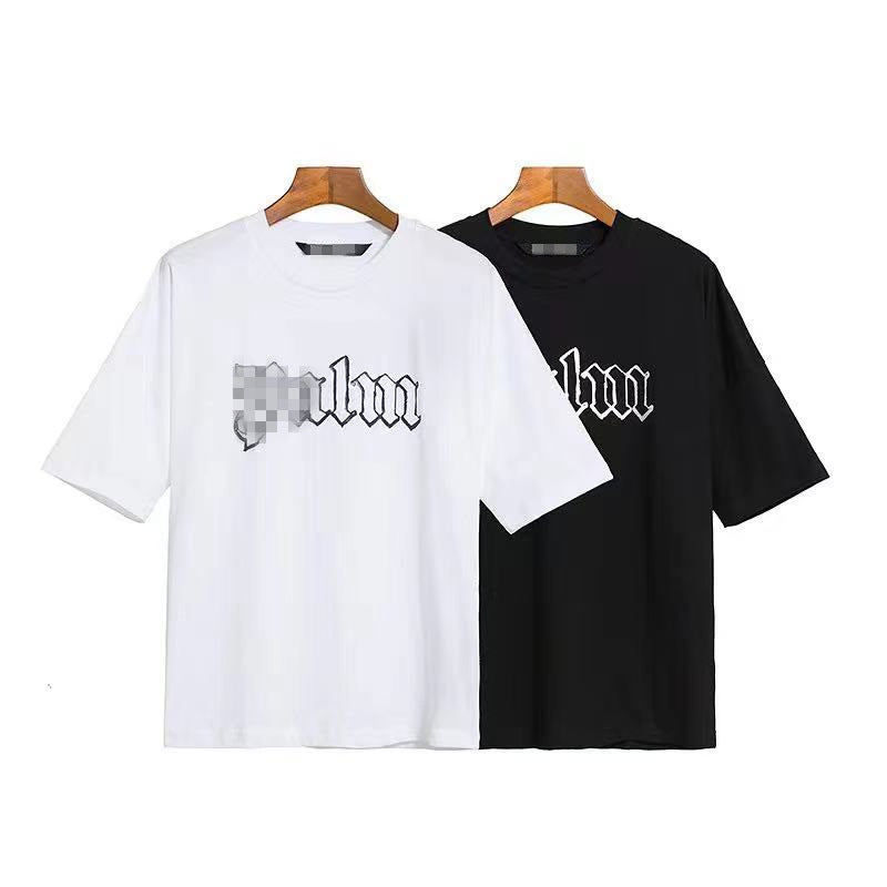 Palm Angels T Shirts Angel Front and Rear Printed Short Sleeve T-shirt Men's Loose Half Sleeve