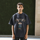 Mens Vintage T Shirt Washing Water Short Sleeve T-Shirt Men