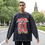 Mens Vintage Long Sleeve Shirt Long Sleeve T-Shirt Men and Women