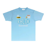 Rhude T Shirts Printed Trendy Pure Cotton