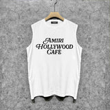 Amiri tank top hollywood font printing