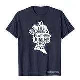 Inspired by Queen's Platinum Jubilee 2022 Elizabeth 70 Years T-shirt round Neck Short Sleeve T-shirt