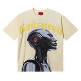 Godspeed t Shirts Technology Robot Printing Cotton Casual Short Sleeve Men and Women