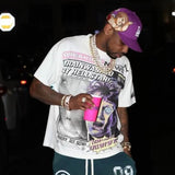 HS T Shirt Graffiti Printing Pure Cotton