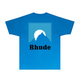 Rhude T Shirts Printed Trendy Pure Cotton